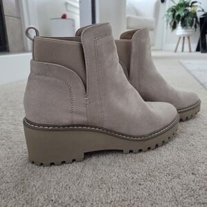 Dolce Via Beige Suede Ankle Boots
